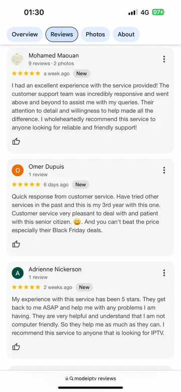 Témoignage client Trimixtriangles: meilleur abonnement IPTV chez TrimixTriangles - avis client 4