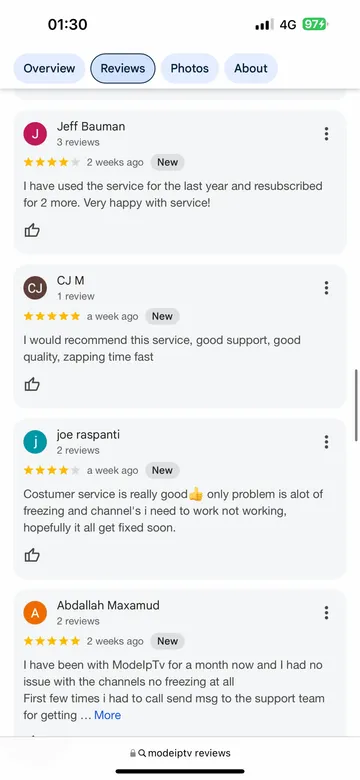 Témoignage client Trimixtriangles: meilleur abonnement IPTV chez TrimixTriangles - avis client 2