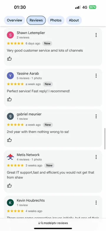 Témoignage client Trimixtriangles: meilleur abonnement IPTV chez TrimixTriangles - avis client 6