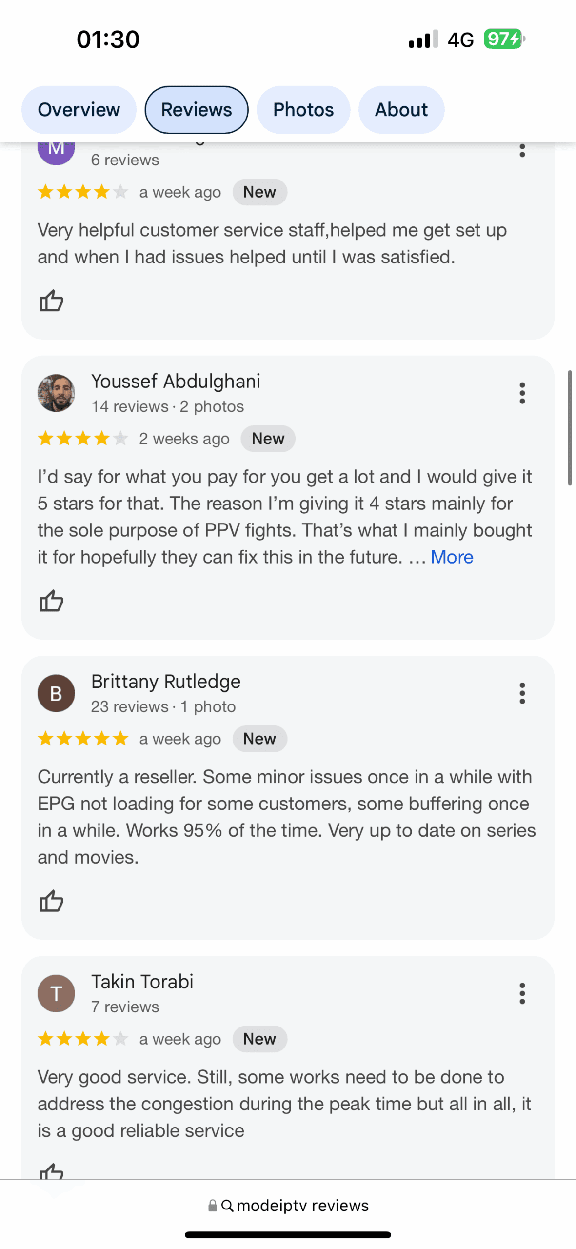 Témoignage client Trimixtriangles: meilleur abonnement IPTV chez TrimixTriangles - avis client 3